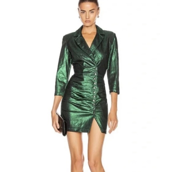 green emerald velvet dress Easton Dress – Retrofete main image 0